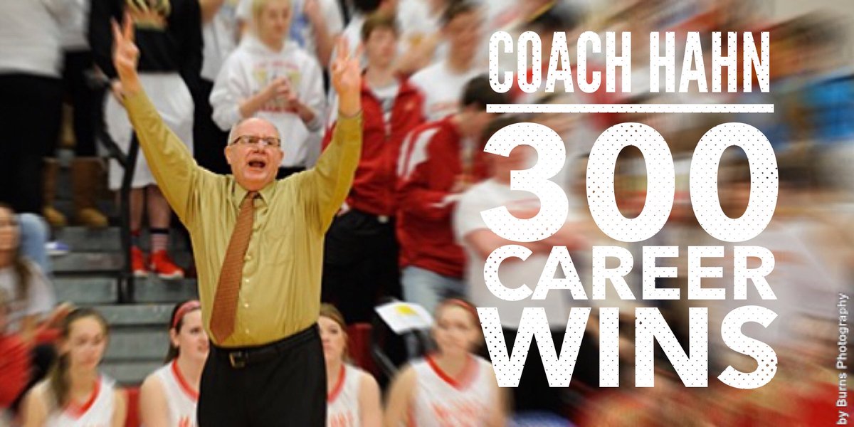 Coach Hahn ('67) records his 300th victory as Head Coach of the Lady Crushers with a 57-42 win over Altoona.