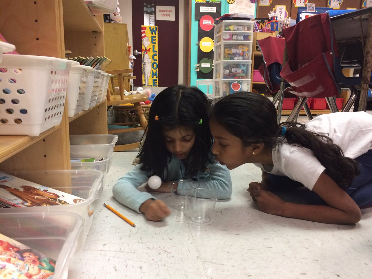 mrskrouch's tweet photo. Mrs. Krouch's Force &amp; Motion challenge - Move the ping pong ball out of the cup without touching the ball or cup! https://t.co/xBk2EAv70M
