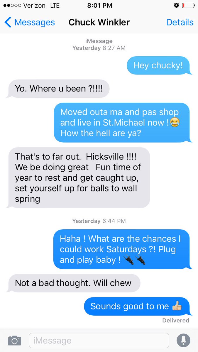 oneconnor16's tweet photo. Looking to get more hours so I decided to text my old boss. https://t.co/SYsOF6gbdl