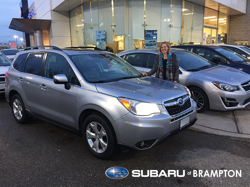 SubaruBrampton's tweet photo. Congratulations to Kathleen who purchased her first Subaru, a 2014 #Subaru Forester! Thank you for choosing #SubaruofBrampton. All the best! https://t.co/HCrNrcxqZx