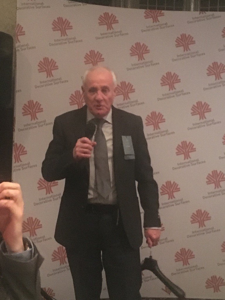 theconnectionph's tweet photo. Green Jacket goes to Dave Bevan for loyal longstanding service Suits you Sir! #idsurfaces https://t.co/4YO0DHVV5G