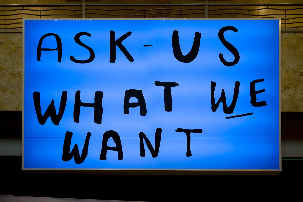 biennalesydney's tweet photo. #FROMTHEARCHIVE
#SamDurant, 'Ask Us What We Want', 2008
@MCA_Australia #16BOS ‘REVOLUTIONS - FORMS THAT TURN’
#AskUsWhatWeWant #Revolution https://t.co/N7rCkB1o4E