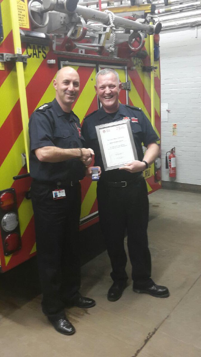 HavantFire16's tweet photo. Special day today for FF Walters @DaddioWho celebrating 25 years service for @Hants_fire congratulations!! #25years #manymoretocome #legend https://t.co/a8G18KCJ5L