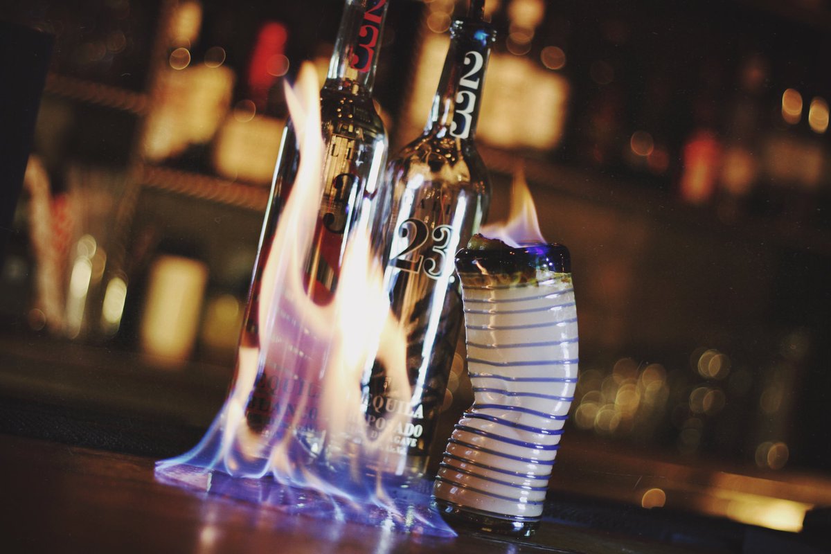 El Borracho - Calle 23 Blanco &amp; reposado tequila, Del Maguey Mezcal, Agave, Fresh passionfruit, Gauva &amp; lime juice. #tequila #calle23