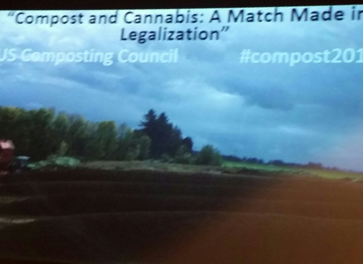 AnnieKWhite's tweet photo. Time to learn about cannabis composting. #COMPOST2017 https://t.co/Fzr0e9Snje