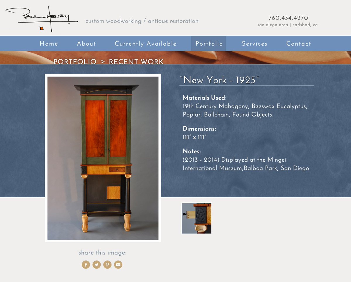 HTMediaDesign's tweet image. Proud to launch PaulHenryFurniture.com. Amazing craftsman. #carlsbad #webdesign #encinitas