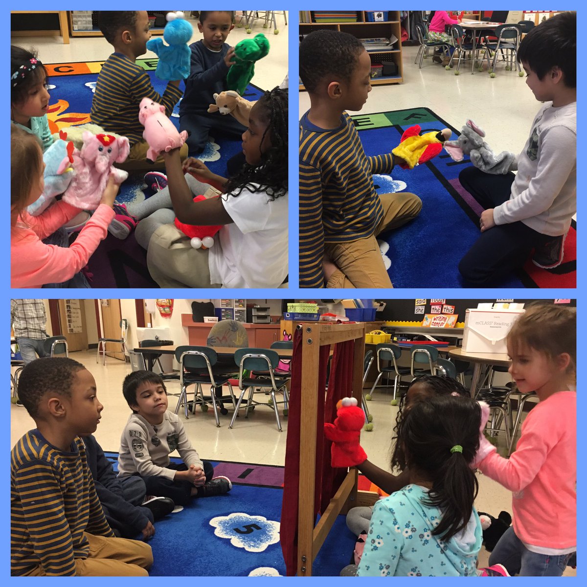 MelisaViggiano's tweet photo. Fostering positive social emotional security as they role play bullying scenarios with puppets! #ktm100 #KTMSIP16 https://t.co/fcjK46aldV