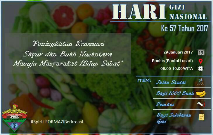 Hari Gizi Nasional 2017

#SPIRITFORMAZIBERKREASI