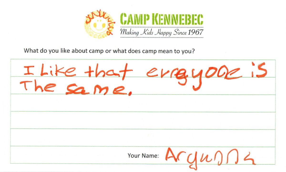 CampKennebec's tweet image. Today, more than any other day, we are the same and we are all together. We are proud to be apart of the conversation. #BellLetsTalk