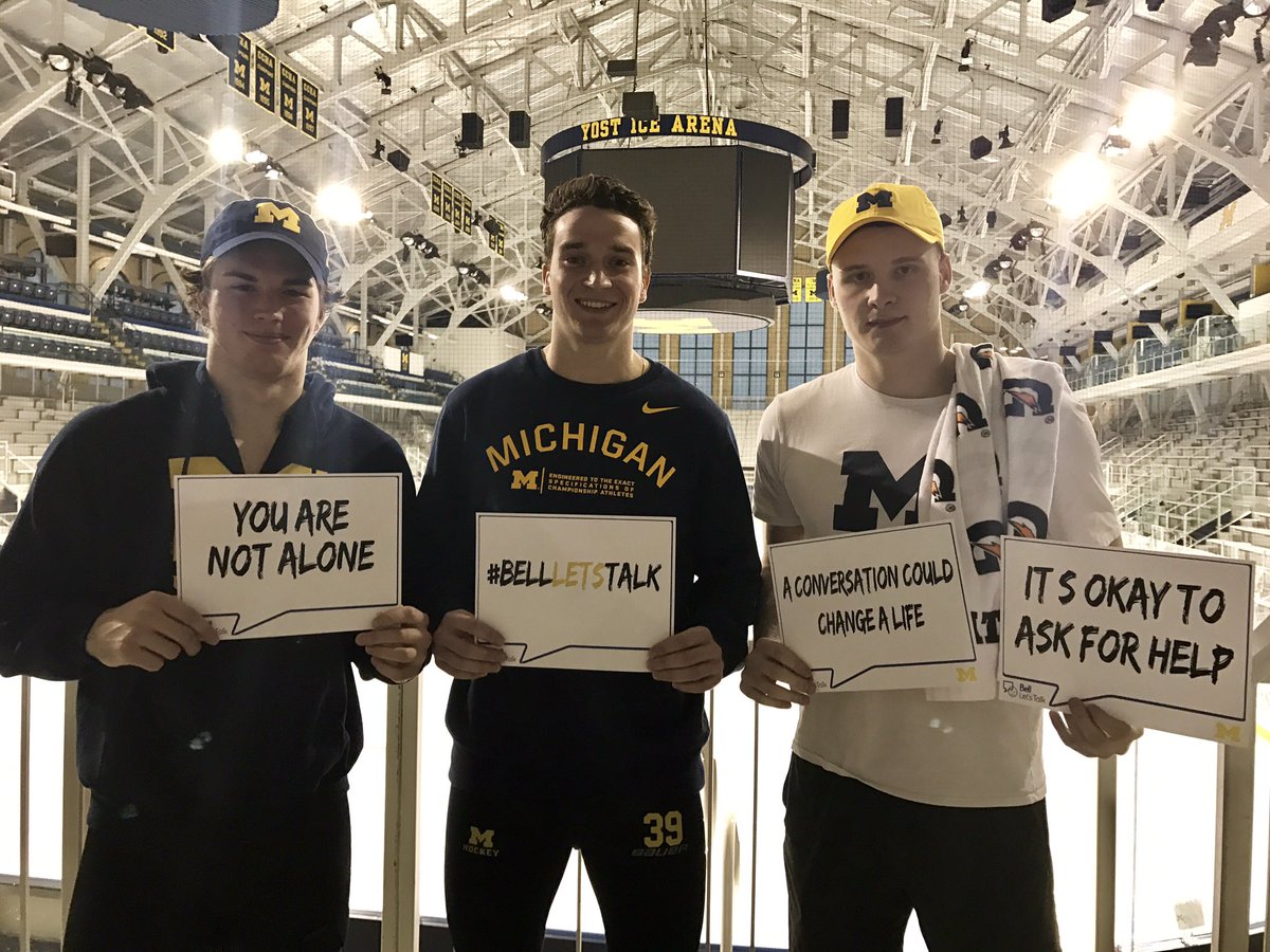 umichhockey's tweet photo. #BellLetsTalk https://t.co/BQoS8SmIKC