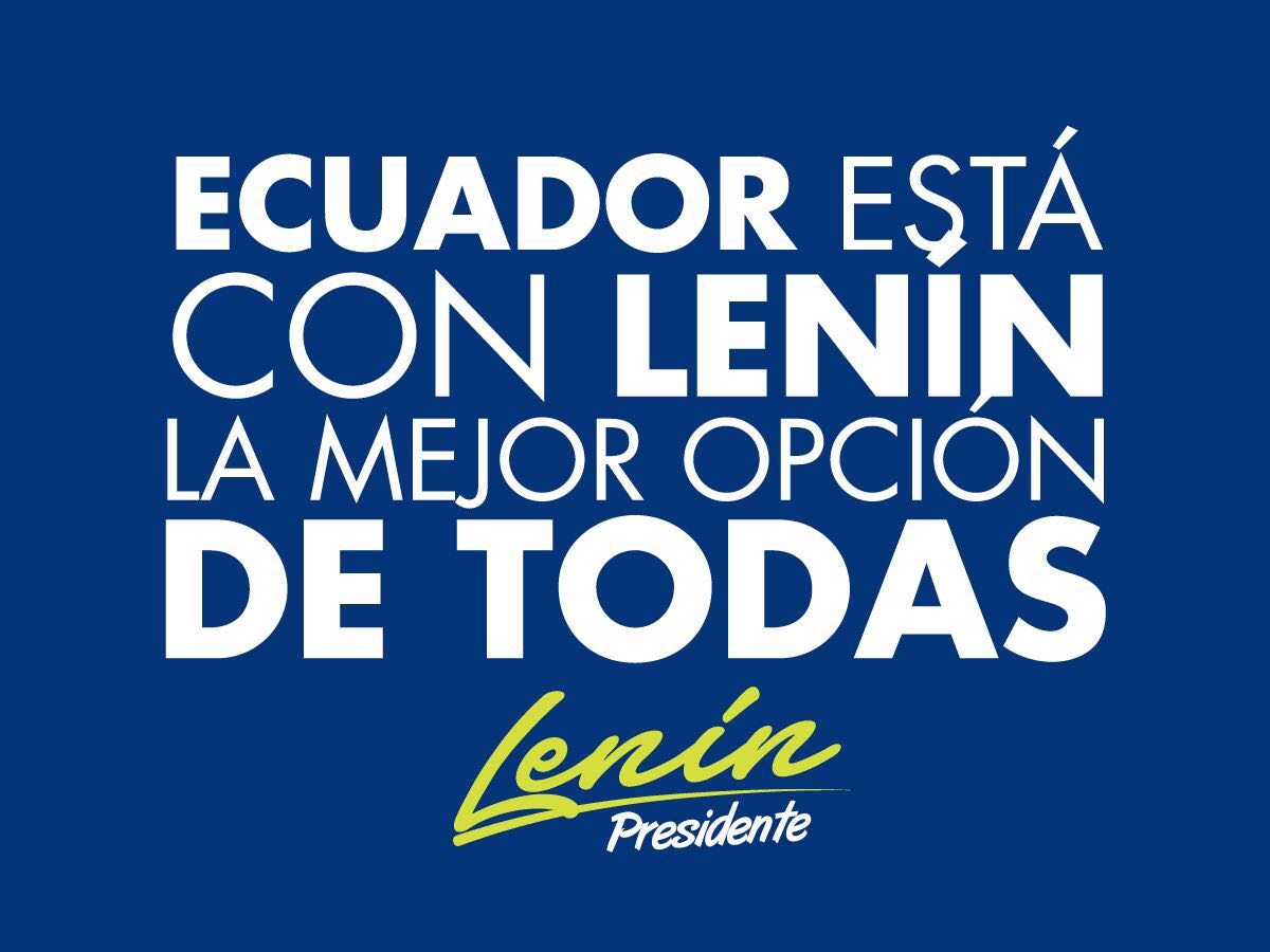 RC5ElOroOficial's tweet photo. Los ecuatorianos queremos seguir en el cambio de época instaurada por @MashiRafael y estamos seguros que la mejor opción es #LenínPresidente https://t.co/eujaDt2Ixh