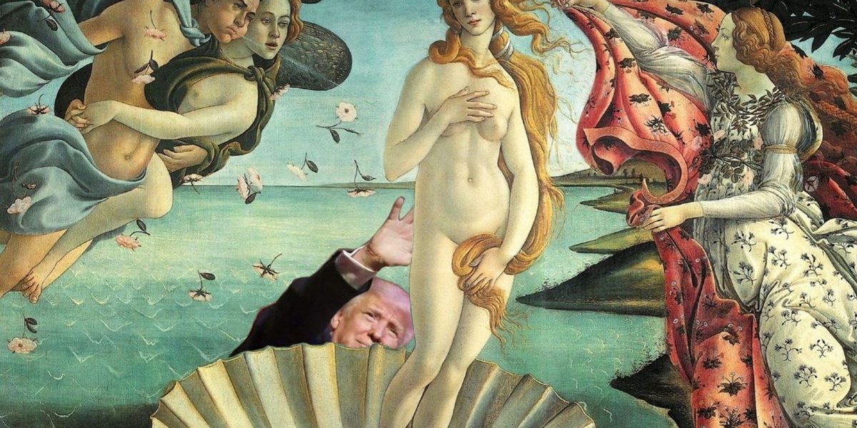 HuffPost's tweet photo. The art nerds of twitter drag Trump with #TrumpArtworks https://t.co/zVz89uW147 https://t.co/QzG18DRWDf