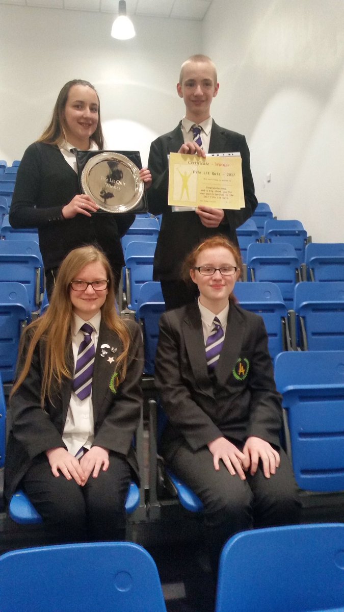 LevenmouthAc's tweet photo. #LevAcLTRY #LevAcLIB. Well done to #WINNERS of 2017 Fife Lit Quiz 1st/18 teams. 98/110🌟2016 Kirkland HS, 2017 @LevenmouthAc #MakingHistory https://t.co/bmVNCJs0j3