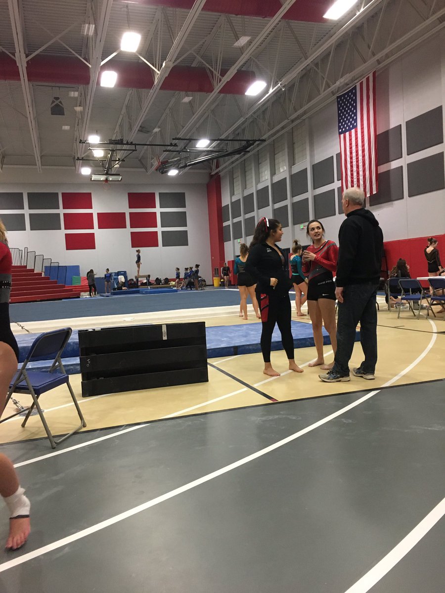 GFallsGymnasts's tweet photo. Meet warm-ups have begun! Good luck tonight ladies! https://t.co/W5TwVj9OH0