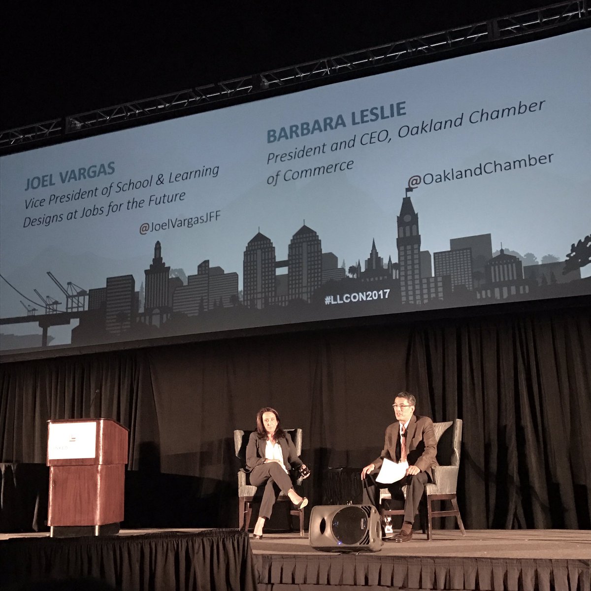 linked_learning's tweet image. Economic and education partnership is intergral to the work @JoelVargasJFF @OaklandChamber #linkedlearning #LLCON2017