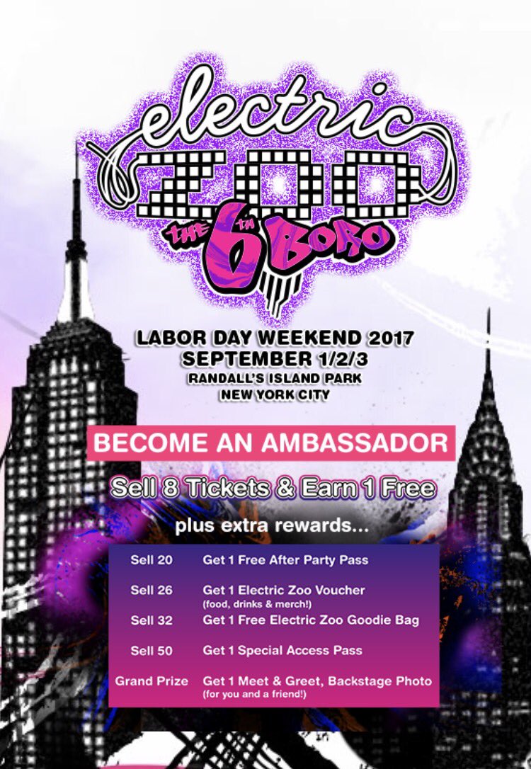 ElectricVibesUS's tweet photo. Join The Electric Zoo Ambassador Program https://t.co/0Lty6lPJ0I #ElectricVibes #NYC #ECKK #ECHD #QSA #EastCoastEDM #EastCoastRavers #EDMNYC https://t.co/LVzGUMMRgC
