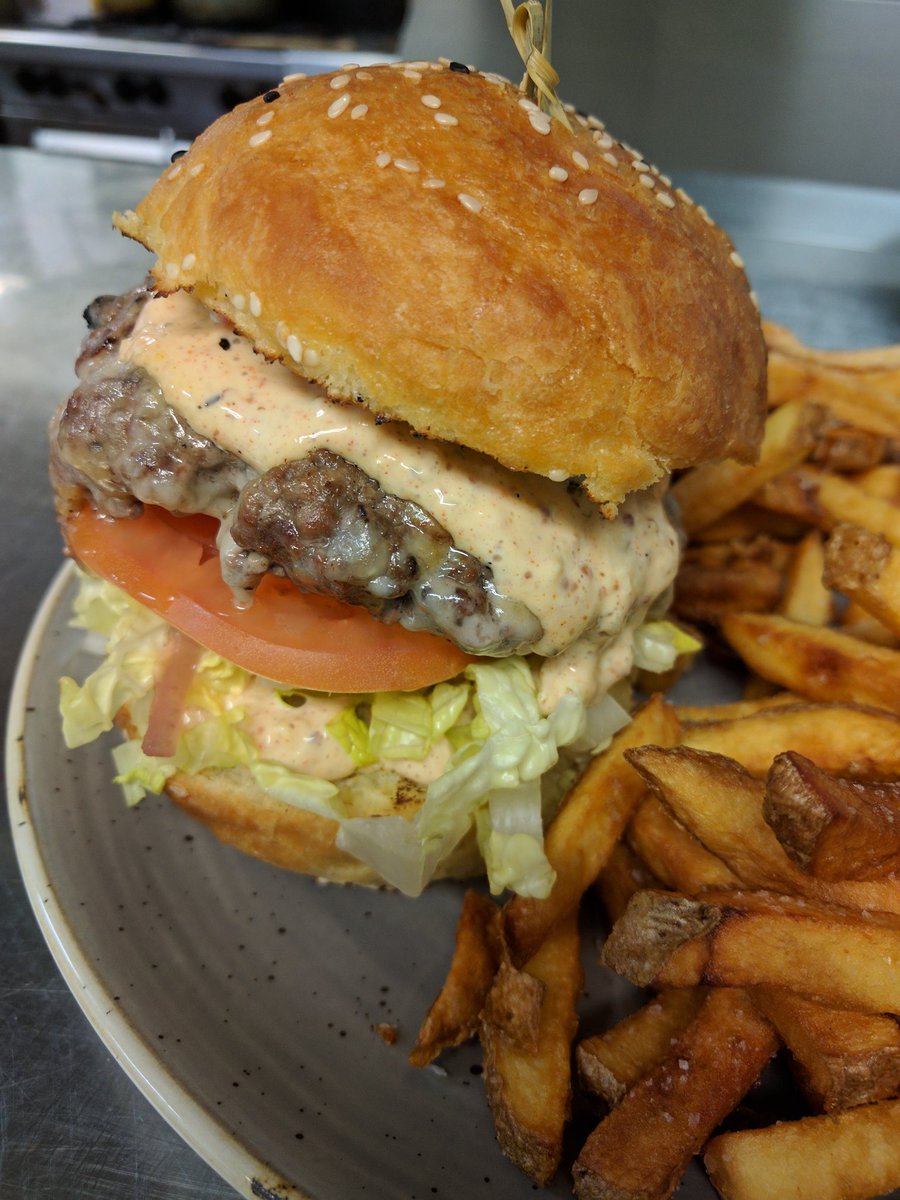 RousseauHouse's tweet photo. Come try our New Burger! #HamOnt  #Ancaster #Addictive https://t.co/E6DH30SNqs