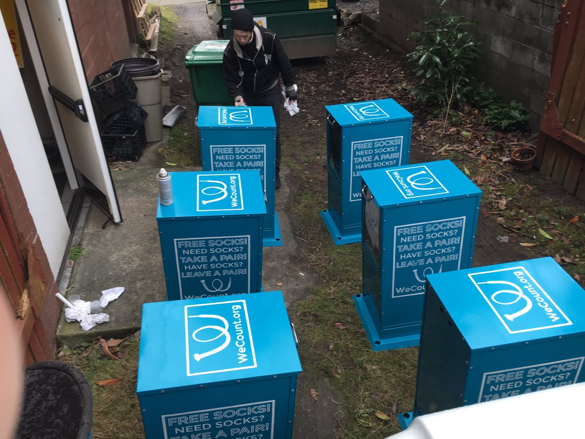 WeCountOrg's tweet photo. New #BoxOfSox finished! We're looking for more local businesses and communities to #Sponsor a Box - Email us at info@wecount.com! https://t.co/uCO2VogOkg