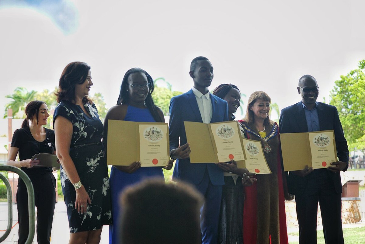 a_palaszczuk's tweet photo. Congratulations to our new citizens! Our diversity of cultures and beliefs is what it means to be Australian. Welcome home! #AustraliaDay https://t.co/2HFXJ4cfpM