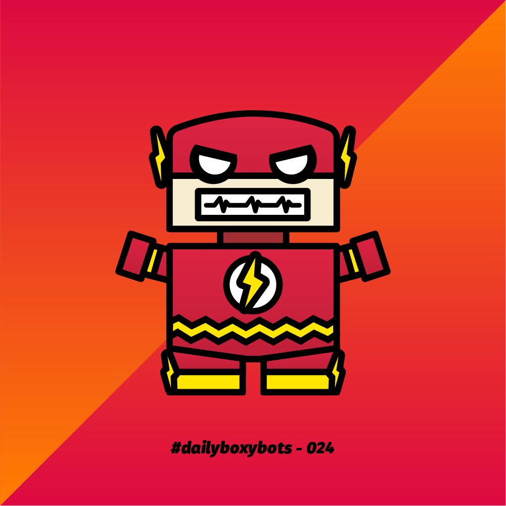boxybots's tweet photo. Fastest bot on the planet? Flash-Bot! Here's day 024 of the #DailyBoxybots challenge⚡️ https://t.co/2Jx4TrhEaL