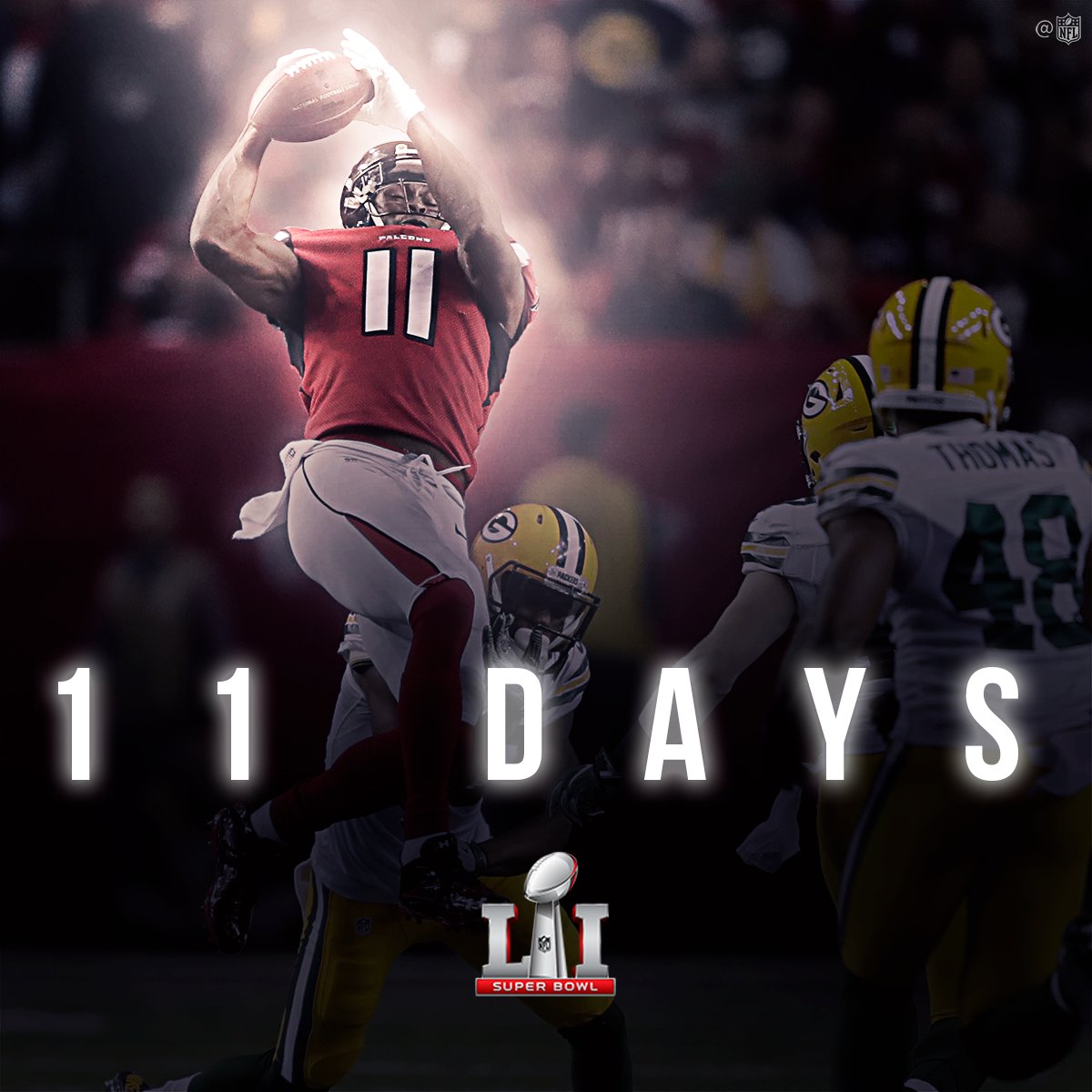 NFL's tweet photo. 11. DAYS. 

#SB51 https://t.co/OJJAgxk5kf