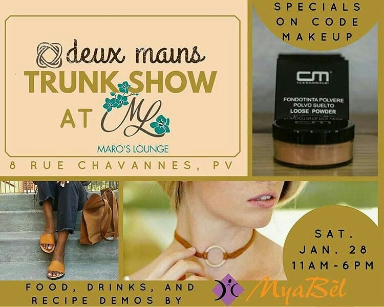 MyabelHT's tweet photo. It's almost Saturday. Join us as we bring you #goodeats at the @DeuxMainsDesign trunk show hosted @MarosLounge. #theperfectsaturday https://t.co/hKkSccrRao