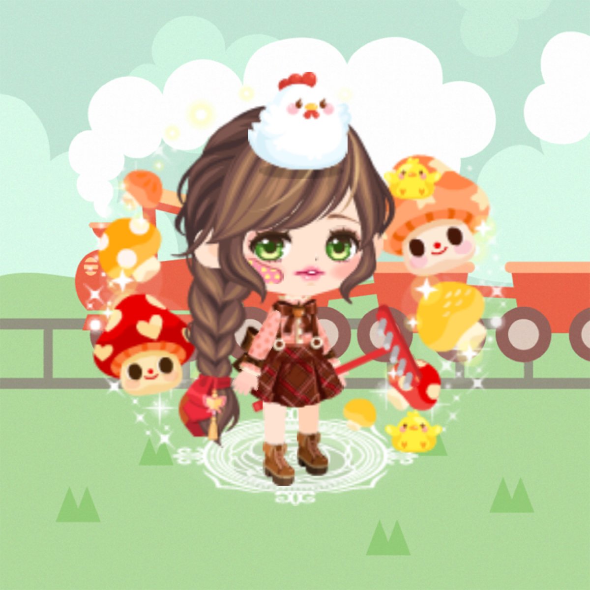 MouseGiraffe's tweet photo. ~ OOTD ~ Farmer Girl~ 

Does anyone remember when gachas came out only every #LINEPLAY https://t.co/aUSDzbZLuZ https://t.co/9XfV2r3ias