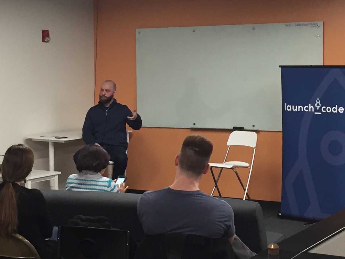 KG_LaunchCode's tweet photo. .@LaborChart & @Launch_Code sharing wisdom for junior developers! "Soft Skills for Developers". And lessons learned when changing careers! https://t.co/UeUleEqg8g