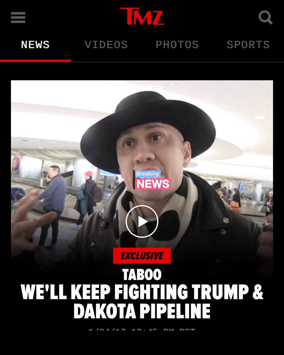 TabBep's tweet photo. They will not silence my voice against injustice - I will speak loud and be heard thank u @TMZ for getting my message out #NoDAPL #riseup https://t.co/9pN8ixkLfz