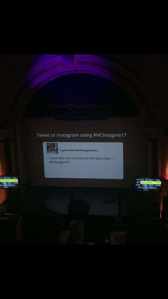 THIS IS THE KIND OF SPONTANEOUS PUBLICITY, Your name on the big screen, THAT MAKES PEOPLE FAMOUS!!! #HCImagine17