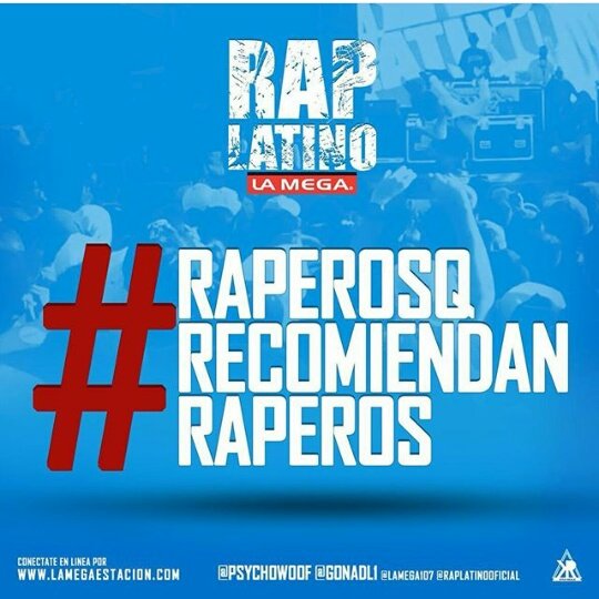 Hoy no te puedes perder #RAPEROSQRECOMIENDANRAPEROS por <a href="/lamega107/">La Mega 107.3 FM</a>  conducido por <a href="/psychowoof4to/">Psycho4to</a>  desde las 10 pm hasta las 11 pm