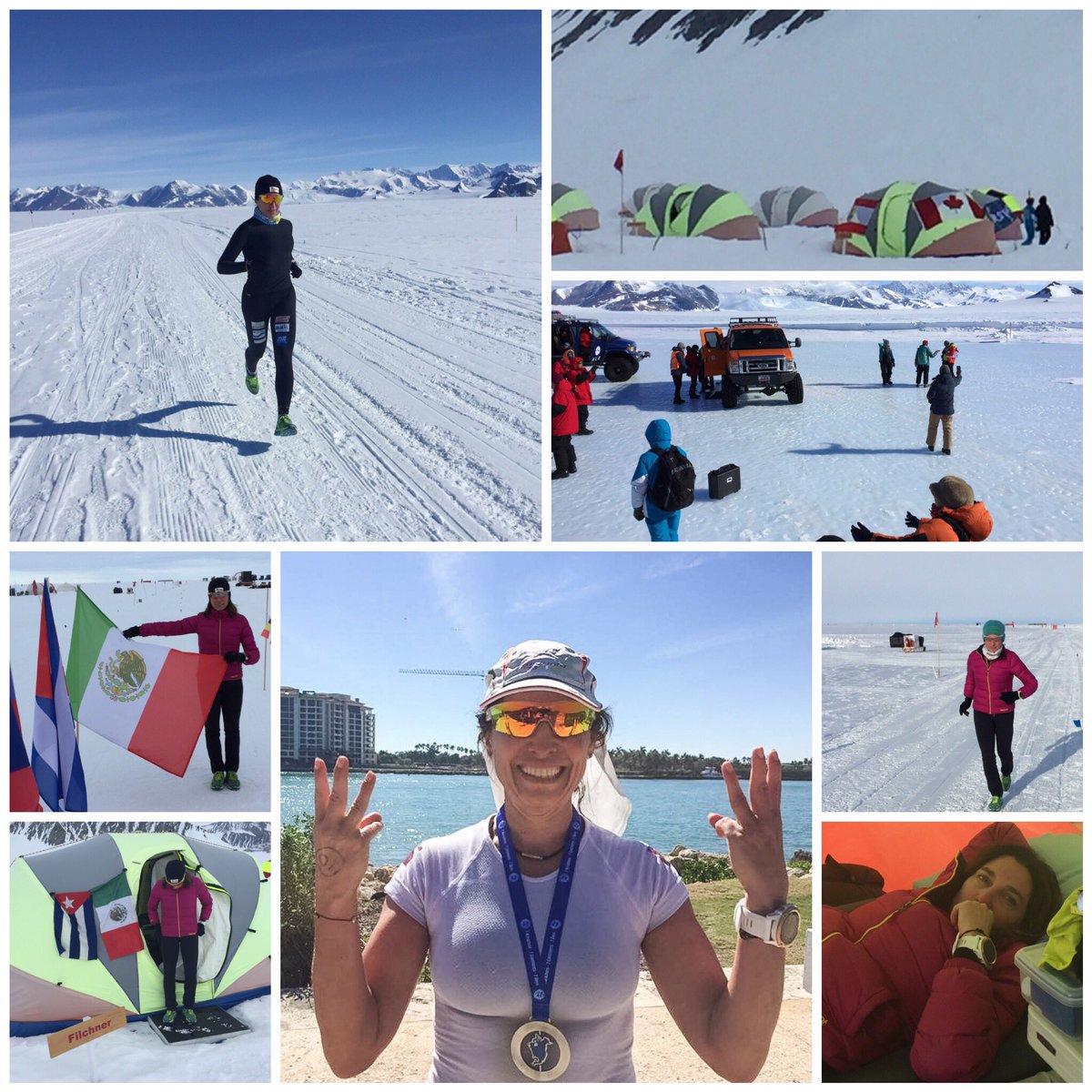 nahilahernandez's tweet photo. Nahila lleva 3 de 3 en @WorldMarathon77 la carrera que consta de 7 maratones en 7 días en 7 países. Va en 3er lugar femenil! Publica @YanRP https://t.co/X78YKdnAlM