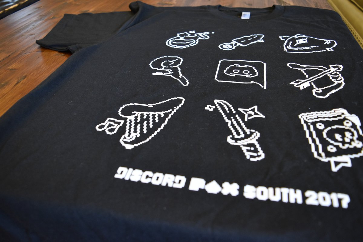 discord's tweet image. Ok cool gtk. To get free stuff, like and retweet for chance to win a #PAXsouth2017 exclusive Discord swag pack. We'll give away 3 at random