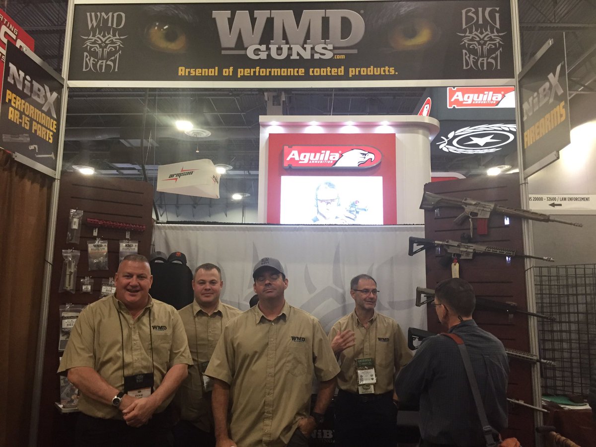 WMDGuns's tweet photo. Our upstairs booth at SHOT Show 2017 #guns #wmdguns #m4carbine #nib #nickelboron https://t.co/rT6sLZfaNG