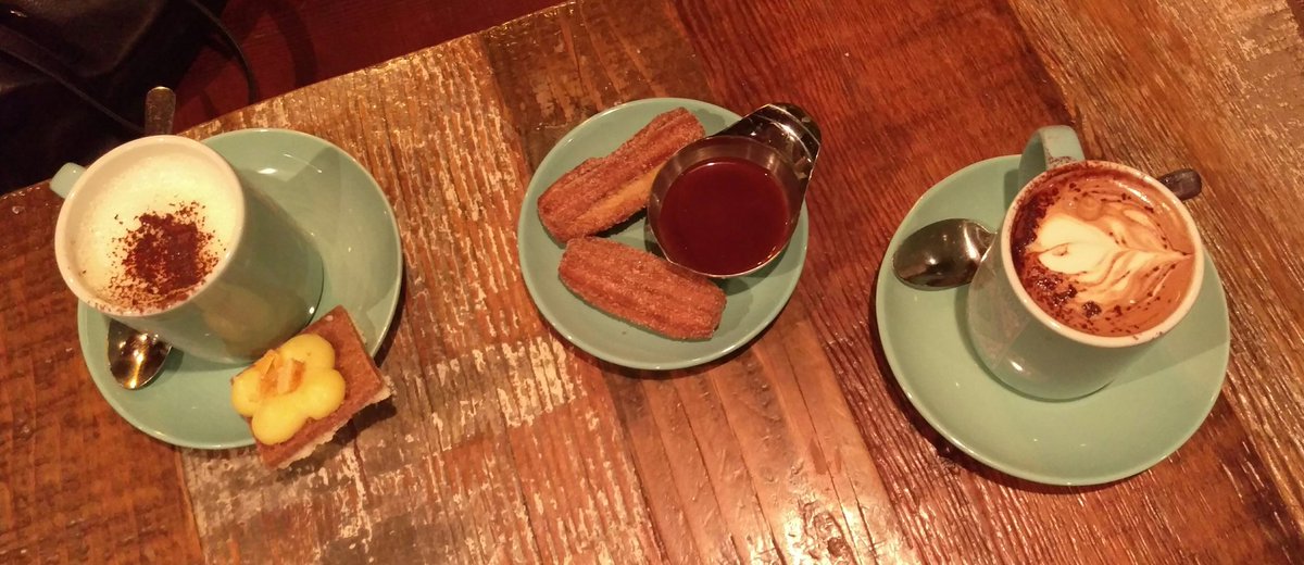 VJRedlon's tweet photo. .@CityFood_mag I am at 49th Parallel and Lucky's Donuts #hotchocolatefest my favorite so far #churros #coconut #toogoodforwords https://t.co/jXaRUNbRTH