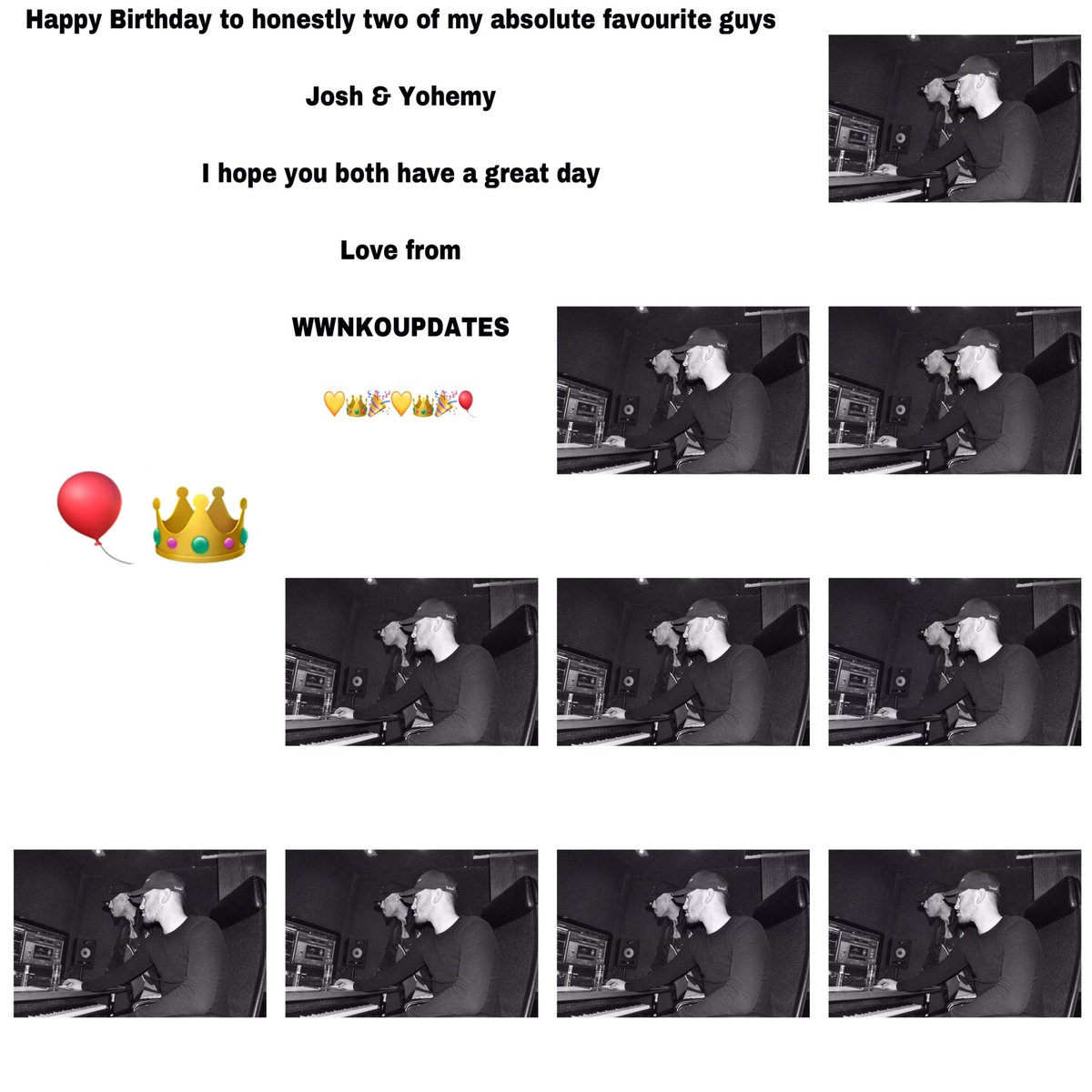 WWNKOUPDATES's tweet photo. Happy Birthday to 2/3 of @NKOOfficial Josh &amp; Yohemy I hope you both have an amazing day ❤💛🎉👑 @JoshNKO @YohemyNKO https://t.co/ARvRoBHTGz