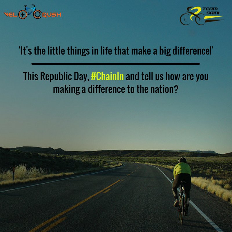 VeloCrushIndia's tweet photo. @srini2ux is racing across @RAAMRaces to spread #cancer awareness in #india. This #RepublicDay, tell us what different are you doing! https://t.co/KNdCR5evnq