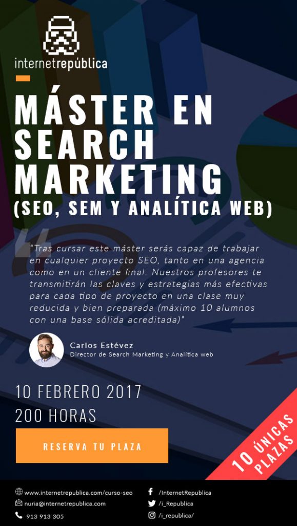 gestiberia's tweet photo. Primer Máster en Search Marketing de Internet República @i_Republica 
...

---> https://t.co/27HOL15khr  

.... #SEO https://t.co/TmVDP5Hobs