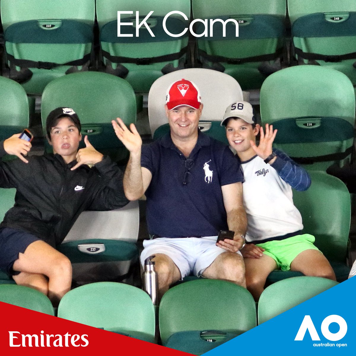 I am at the 2017 #ausopen #EmiratesReturn Family Australia Day...
