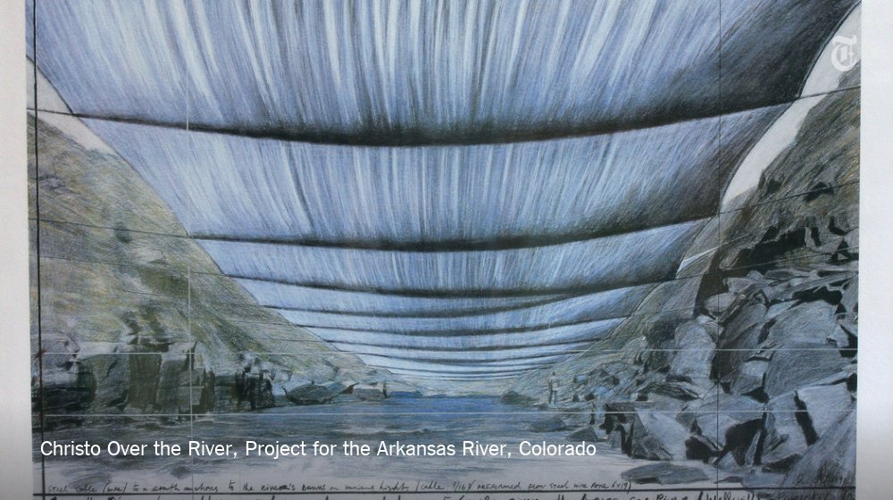 nytimes's tweet photo. The artist Christo has decided to walk away from a public art project in Colorado in protest of President Trump https://t.co/vt6akusuaG https://t.co/HIUW3o274S