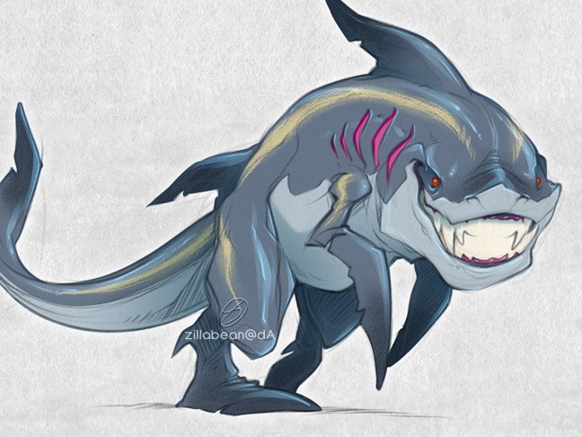 beanyzilla's tweet photo. Sharkman monster thingy, I guess? New #robeast? Hmm! #Shiro is my pleasure, but monsters are a lazy art comfort :) https://t.co/Dqd3fYex8a https://t.co/S2oFooaA44