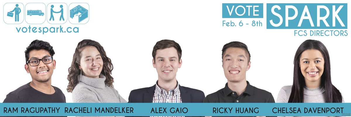 vote_spark's tweet photo. Meet your FCS Directors: Chelsea Davenport, Ricky Huang, Alex Gaio, Racheli Mandelker and Ram Ragupathy!Make sure to vote Spark Feb 6th-8th! https://t.co/VDCQbuoU51