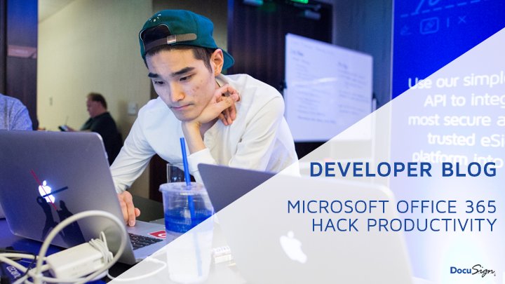 DocusignDevs's tweet image. DYK including @DocuSign is an option in @Microsoft @OfficeDev @DevPost #HackProductivity #hackathon? Check it out. bit.ly/2jzrYkH