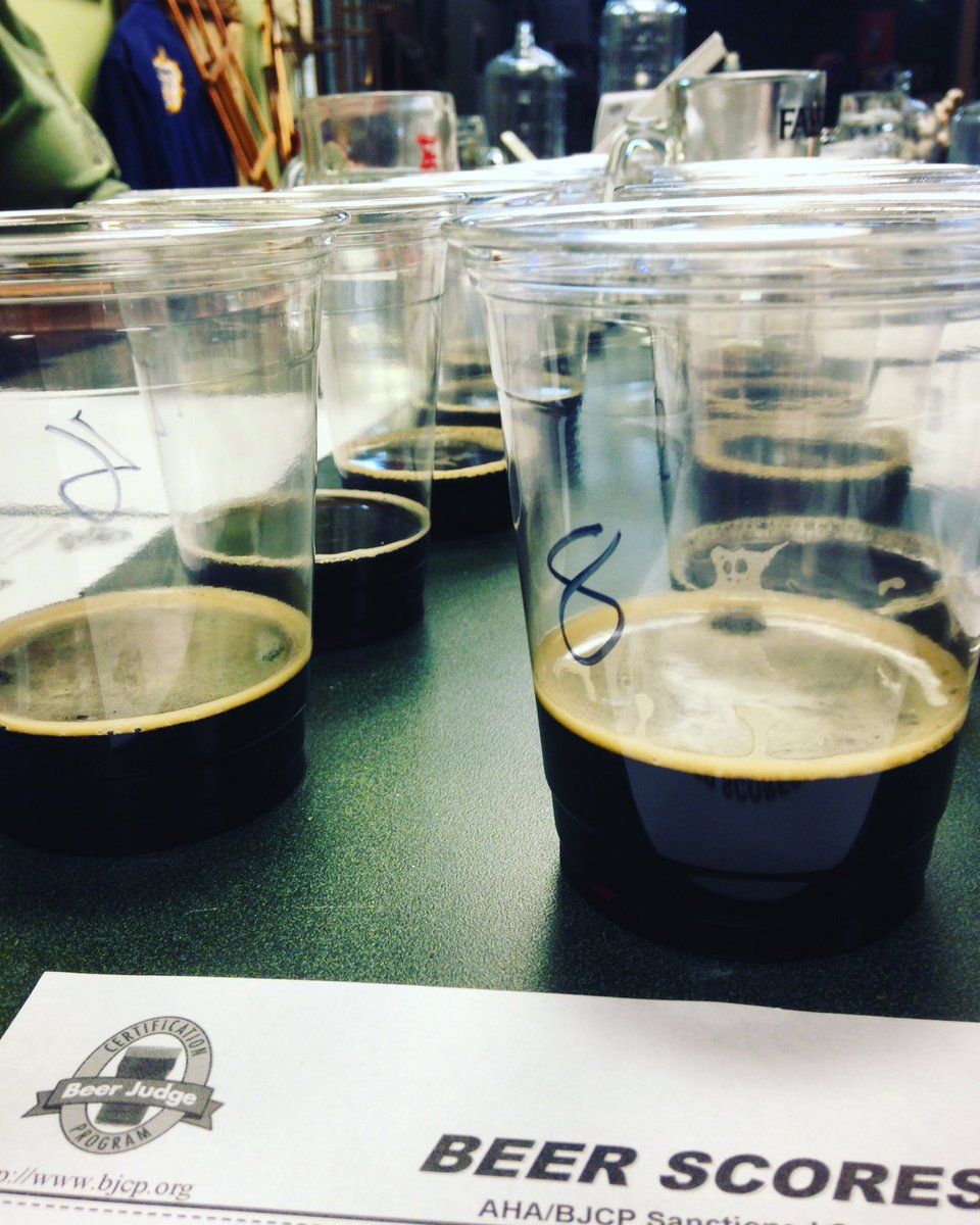 farmboybrewshop's tweet photo. Tasting a "few" brews tonight for the BoH Stout Comp. thanks to our friends for helping!Oh &amp; Ben too...@BVBrewing #texasleaguer #starnolds https://t.co/b6ngJF0u7N