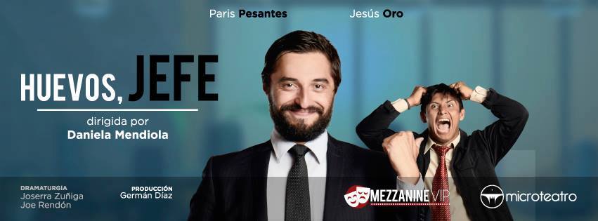 JoserraZuniga's tweet photo. Pues próximamente @HuevosJefe se estrenará en @microteatrolima. Avísenle a sus amigos peruanos. https://t.co/fAlyhOHAJY