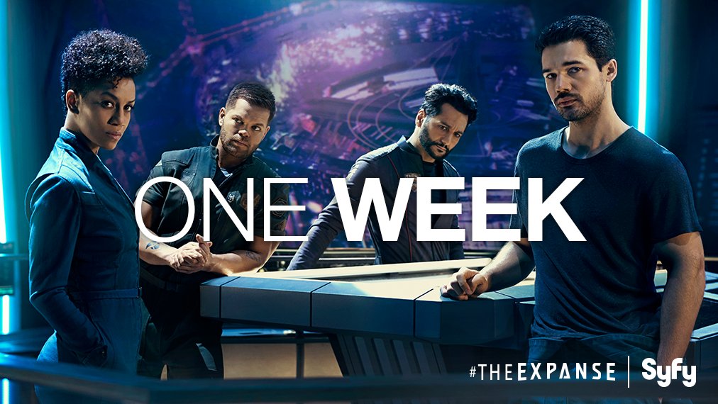 Casanvar's tweet photo. The Rocinante crew and I are ready. Are you?

#TheExpanse is back with a Double Episode Premiere in one week on @Syfy! https://t.co/AUAVyjUYcw