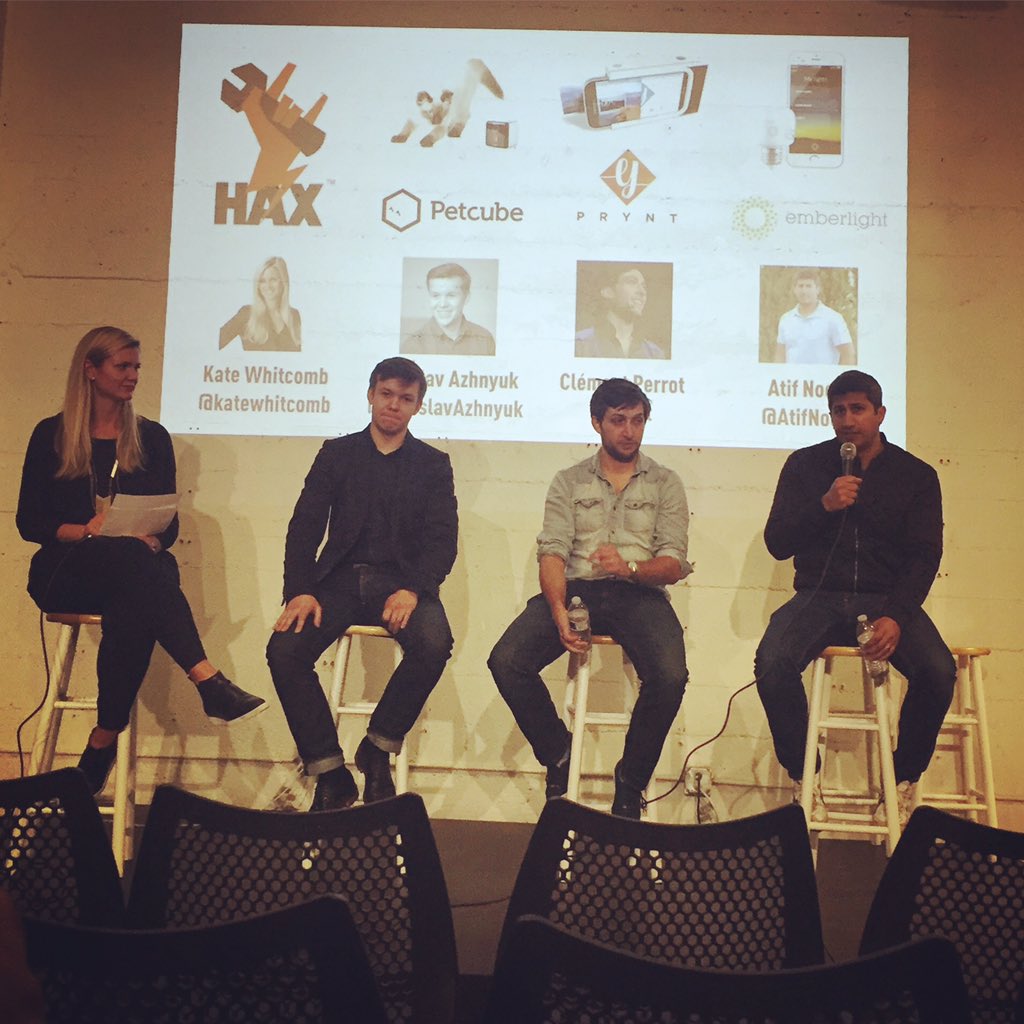 DamienBAus's tweet photo. Checking out Hax's Hardware Accelerator Panel tonight #hardware #hax #siliconvalley https://t.co/bKCKDeresI