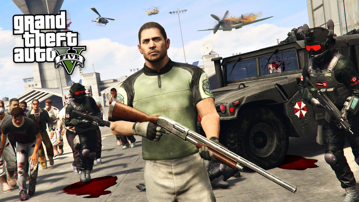 TypicalGamer's tweet image. GTA 5 Mods "RESIDENT EVIL ZOMBIE APOCALYPSE" MOD LIVESTREAM! 💥 RETWEET for a SHOUTOUT!! Watch it here! ▶▶▶ youtube.com/watch?v=FJ__Q0…