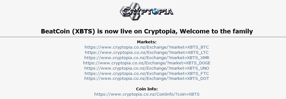 Beats_coin's tweet photo. #live at #cryptopia   :) https://t.co/GEoVtYGrVW