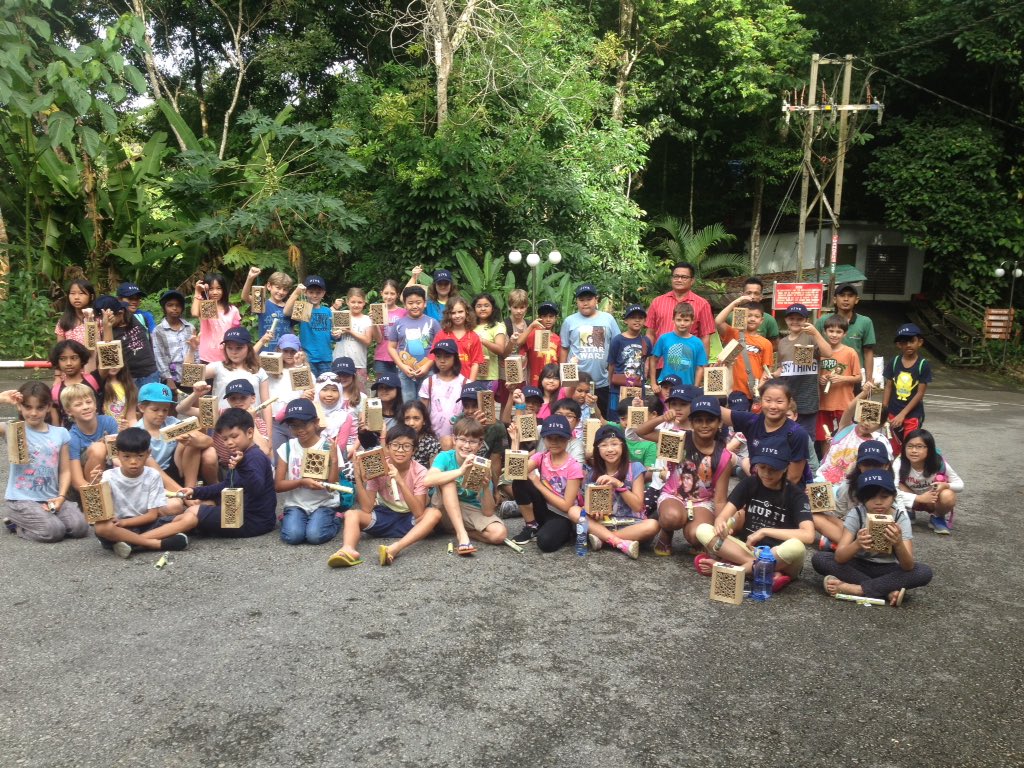 JIS_Junior_DT's tweet photo. Just arrived back in #brunei. #bughotels in their new home in the #tropicalrainforest. Well done Yr5. Hope the #miri bugs like them. https://t.co/UGPrQDHQyX